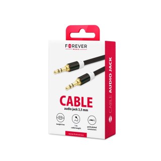 Forever kabel audio jack 3,5mm - jack 3,5mm 1,0 m czarny
