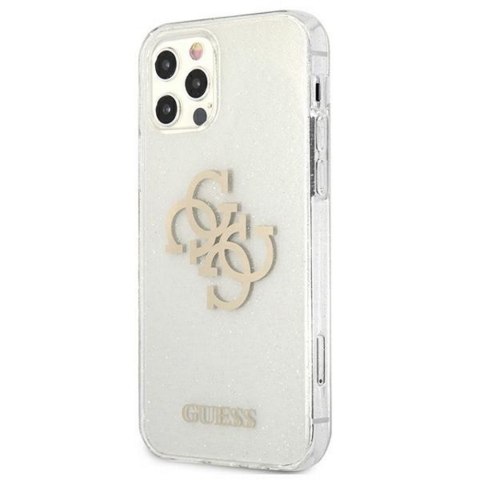 Guess nakładka do iPhone 12 Pro Max 6,7" GUHCP12LPCUGL4GTR przezroczysta hard case Glitter 4G Big Logo