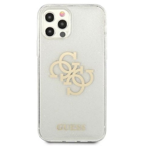 Guess nakładka do iPhone 12 Pro Max 6,7" GUHCP12LPCUGL4GTR przezroczysta hard case Glitter 4G Big Logo