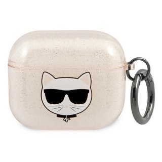 Karl Lagerfeld etui do Airpods 3 KLA3UCHGD złote Glitter Choupette