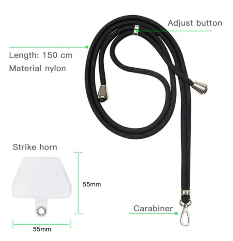 Uniwersalna tasiemka/smycz na szyję do telefonu różowa