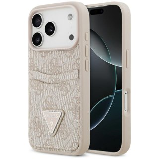 Guess nakładka 4G Double Card Triangle do iPhone 17 Pro różowa