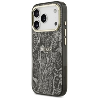 Guess nakładka Python Pattern MagSafe do iPhone 17 Pro czarna