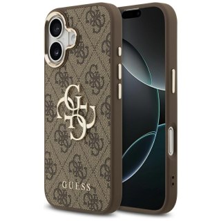 Guess nakładka do iPhone 17 HC 4G PU W/ BIG 4G CLASSIC LOGO GD brązowa