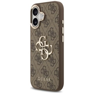Guess nakładka do iPhone 17 HC 4G PU W/ BIG 4G CLASSIC LOGO GD brązowa