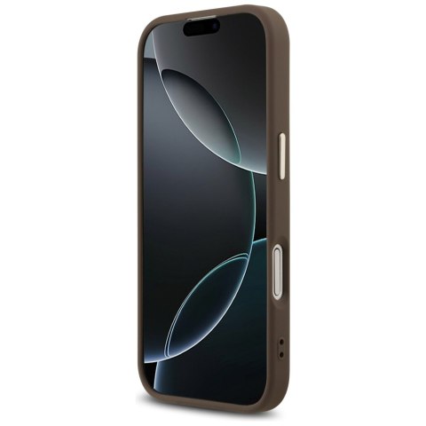Guess nakładka do iPhone 17 HC 4G PU W/ BIG 4G CLASSIC LOGO GD brązowa