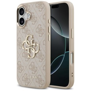 Guess nakładka do iPhone 17 HC 4G PU W/ BIG 4G CLASSIC LOGO GD różowa