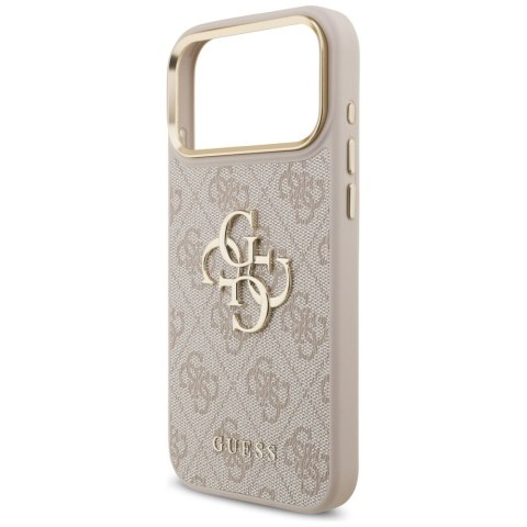 Guess nakładka 4G Big 4G Classic Logo Big Strap Metal Buttons do iPhone 17 Pro Max różowa