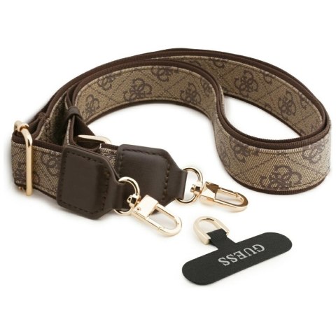 Guess nakładka 4G Big 4G Classic Logo Big Strap Metal Buttons do iPhone 17 Pro brązowa