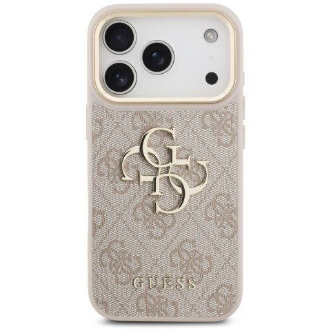 Guess nakładka 4G Big 4G Classic Logo Big Strap Metal Buttons do iPhone 17 Pro różowa