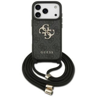 Guess nakładka 4G Big Logo Cord Stap Crossbody do iPhone 17 Pro czarna
