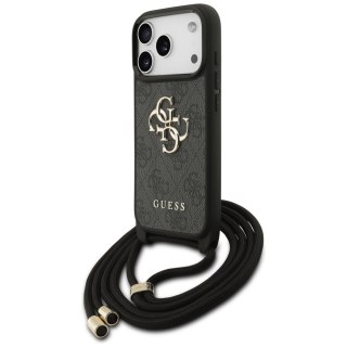 Guess nakładka 4G Big Logo Cord Stap Crossbody do iPhone 17 Pro czarna