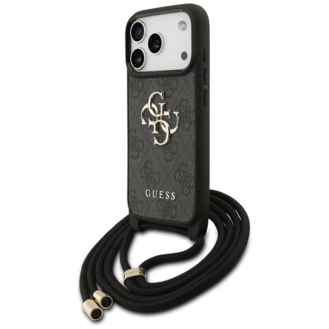 Guess nakładka 4G Big Logo Cord Stap Crossbody do iPhone 17 Pro czarna