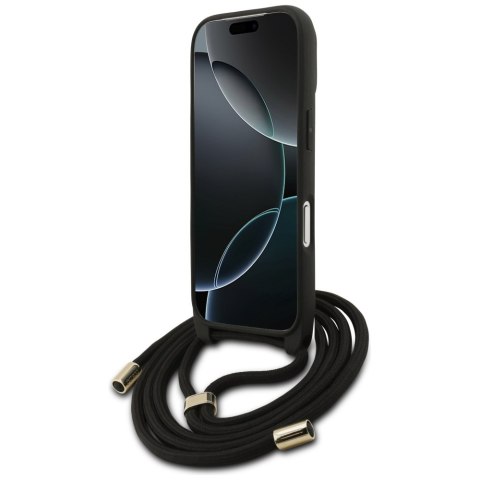Guess nakładka 4G Big Logo Cord Stap Crossbody do iPhone 17 Pro czarna