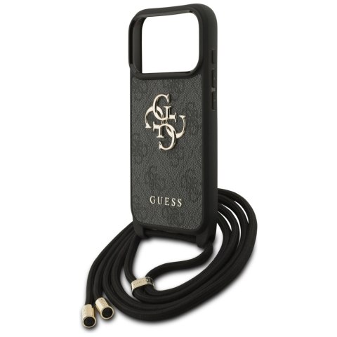 Guess nakładka 4G Big Logo Cord Stap Crossbody do iPhone 17 Pro czarna