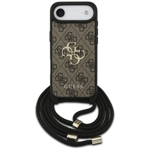 Guess nakładka 4G Big Logo Cord Stap Crossbody do iPhone Air brązowa