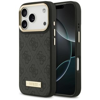 Guess nakładka 4G Logo Plate MagSafe do iPhone 17 Pro czarna