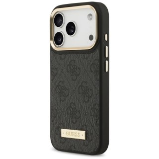 Guess nakładka 4G Logo Plate MagSafe do iPhone 17 Pro czarna