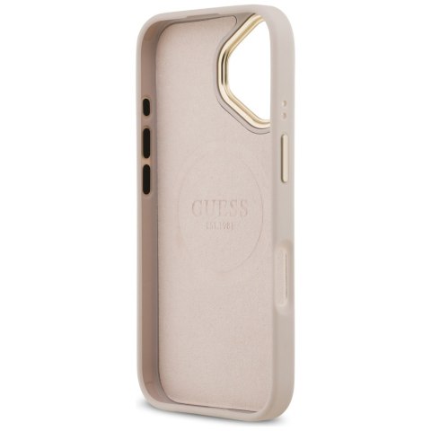 Guess nakładka 4G Logo Plate MagSafe do iPhone 17 różowa