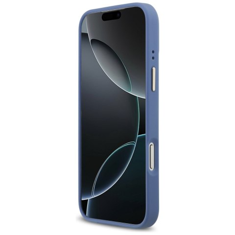 Guess nakładka 4G Strass Logo & Big Strap Metal Buttons MagSafe do iPhone 17 Pro Max niebieska