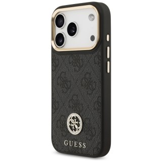Guess nakładka 4G Strass Logo & Big Strap Metal Buttons MagSafe do iPhone 17 Pro czarna