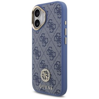 Guess nakładka 4G Strass Logo & Big Strap Metal Buttons MagSafe do iPhone 17 niebieska