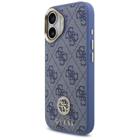 Guess nakładka 4G Strass Logo & Big Strap Metal Buttons MagSafe do iPhone 17 niebieska