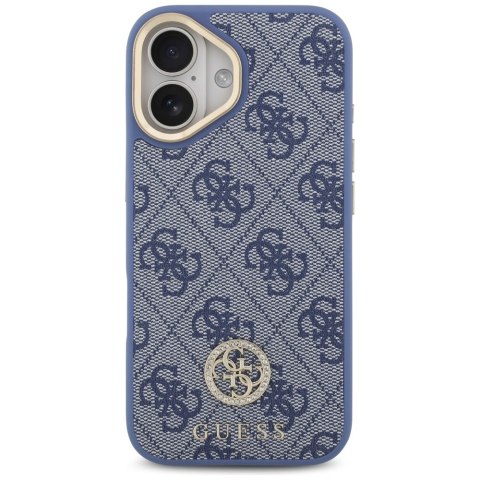 Guess nakładka 4G Strass Logo & Big Strap Metal Buttons MagSafe do iPhone 17 niebieska
