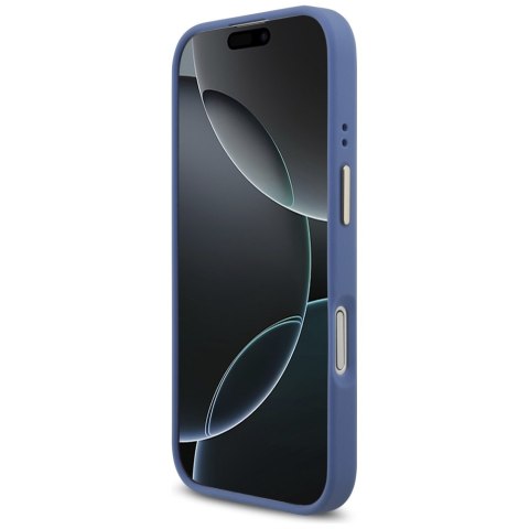 Guess nakładka 4G Strass Logo & Big Strap Metal Buttons MagSafe do iPhone 17 niebieska