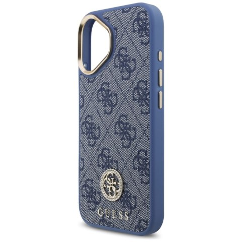 Guess nakładka 4G Strass Logo & Big Strap Metal Buttons MagSafe do iPhone 17 niebieska