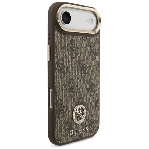 Guess nakładka 4G Strass Logo & Big Strap Metal Buttons MagSafe do iPhone Air brązowa