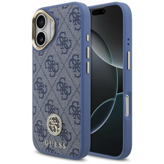 Guess nakładka 4G Strass Logo MagSafe do iPhone 17 niebieska