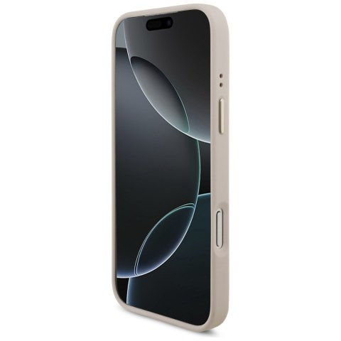 Guess nakładka 4G Triangle Logo & Big Strap Metal Buttons MagSafe do iPhone 17 Pro Max różowa