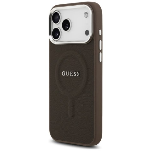 Guess nakładka Classic Logo MagSafe do iPhone 17 Pro brązowa