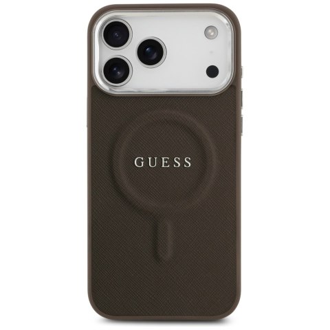 Guess nakładka Classic Logo MagSafe do iPhone 17 Pro brązowa