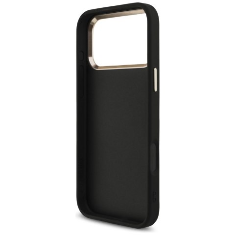 Guess nakładka Fixed Glitter Big 4G Metal Frame do iPhone 17 Pro Max czarna