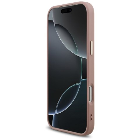 Guess nakładka Fixed Glitter Big 4G Metal Frame do iPhone 17 Pro Max różowa