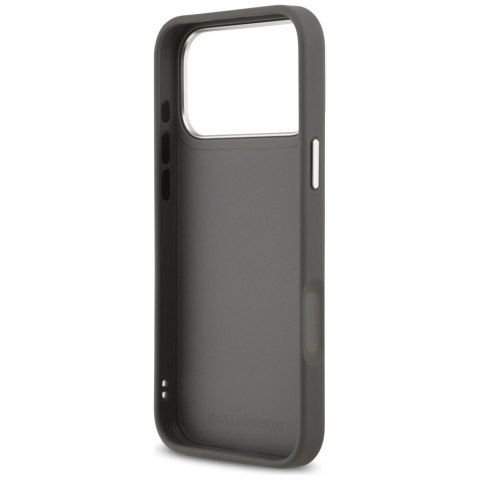 Karl Lagerfeld nakładka FW Grained Karl & Choupette Heads Pins & Logo do iPhone 17 Pro Max szara