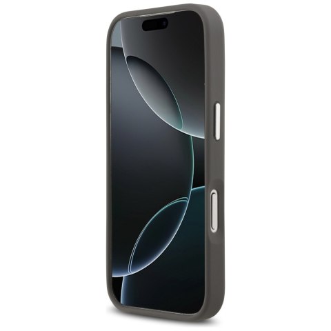 Karl Lagerfeld nakładka FW Grained Karl & Choupette Heads Pins & Logo do iPhone 17 Pro szara