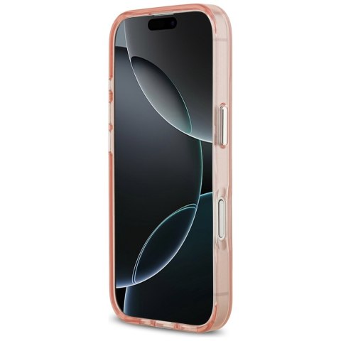 Karl Lagerfeld nakładka IML Aquarelle Choupette & Logo MagSafe do iPhone 17 różowa