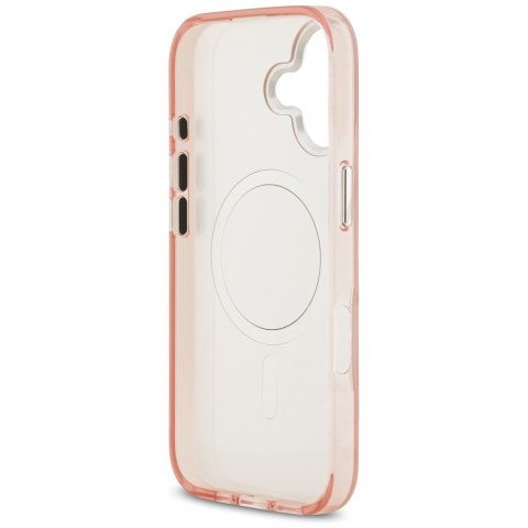 Karl Lagerfeld nakładka IML Aquarelle Choupette & Logo MagSafe do iPhone 17 różowa