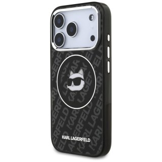 Karl Lagerfeld nakładka IML Choupette Head Logo MagSafe do iPhone 17 Pro Max czarna