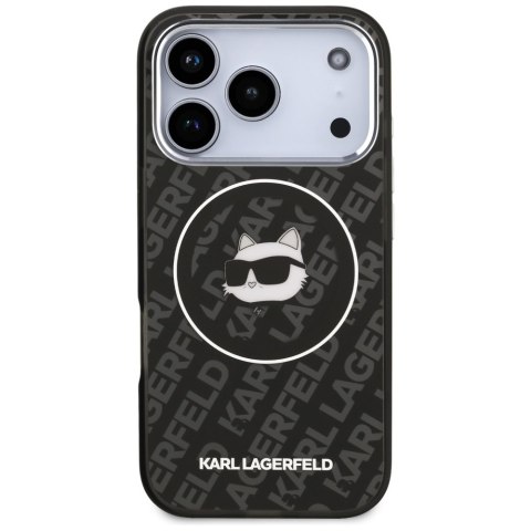 Karl Lagerfeld nakładka IML Choupette Head Logo MagSafe do iPhone 17 Pro Max czarna