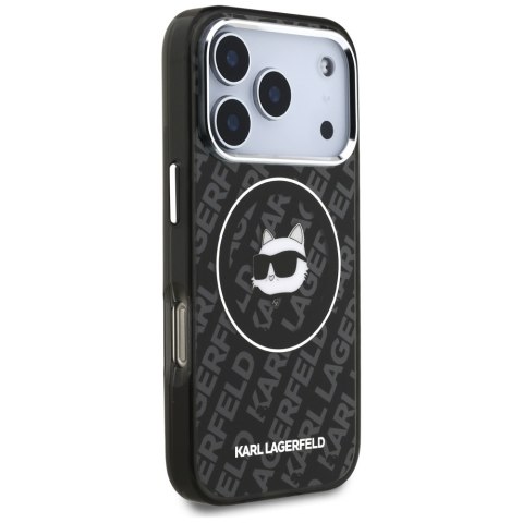 Karl Lagerfeld nakładka IML Choupette Head Logo MagSafe do iPhone 17 Pro Max czarna