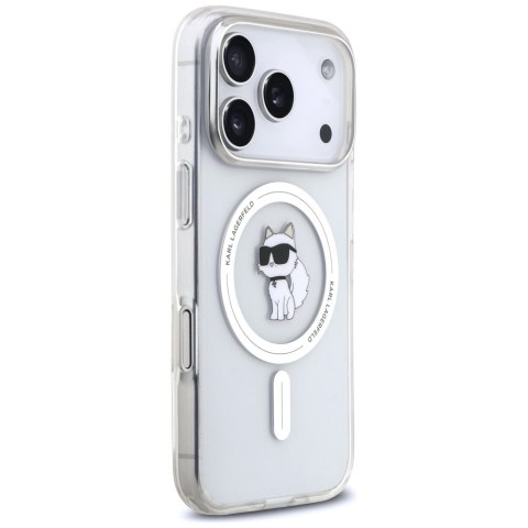 Karl Lagerfeld nakładka IML Choupette MagSafe do iPhone 17 Pro transparentna