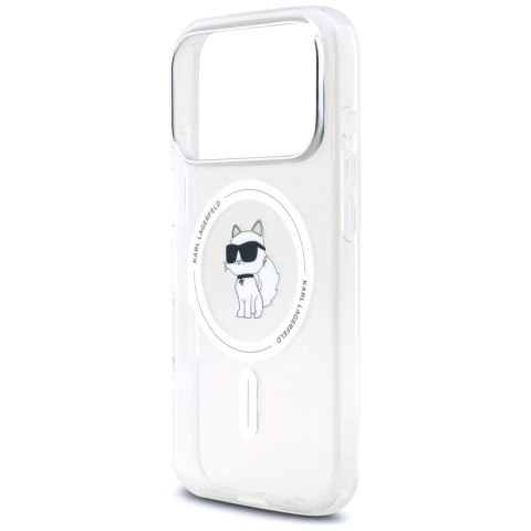 Karl Lagerfeld nakładka IML Choupette MagSafe do iPhone 17 Pro transparentna