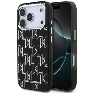 Karl Lagerfeld nakładka IML KL Monogram MagSafe do iPhone 17 Pro czarna