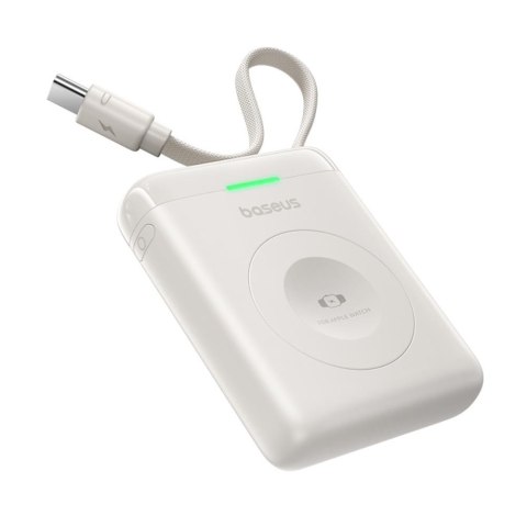 Baseus EnerFill FW11 Przenośna Ładowarka Bezprzewodowa do Apple Watch z Wbudowanym Kablem 5W Biały