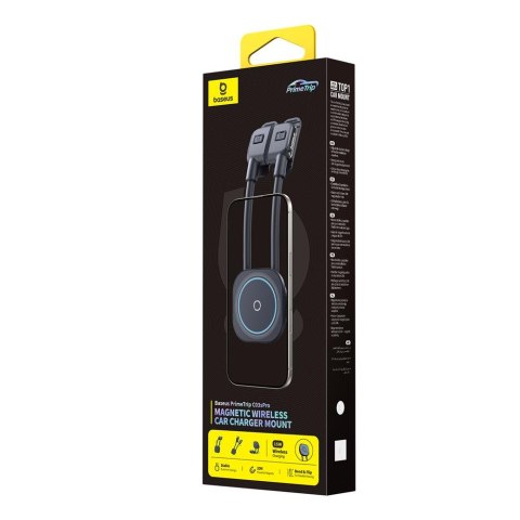 Baseus PrimeTrip C03sPro Magnetyczna Bezprzewodowa Ładowarka Samochodowa (Typ Naklejany) Czarny