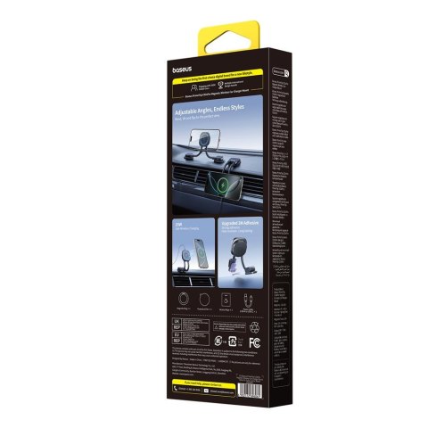 Baseus PrimeTrip C03sPro Magnetyczna Bezprzewodowa Ładowarka Samochodowa (Typ Naklejany) Czarny